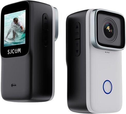SJCAM C300 Pocket Action Camera,4K Body Camera, Auto Screen Off, Stabilization, Waterproof, Small Wearable, Mini POV Camera, Removable Dual Battery, Touch Screen, with Helmet Mount Kits, White in Saudi Arabia
