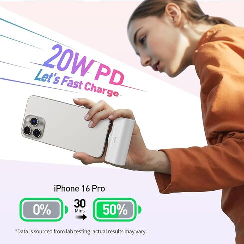 iWALK Portable Charger for iPhone 15 USB-C Small Power Bank 20W 4500mAh Fast Charging Battery Pack Compatible with iPhone 15/15 Plus/15 Pro/15 Pro Max, iPhone 16/16 Plus/16 Pro/16 Pro Max in Kuwait