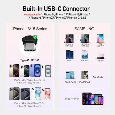 iWALK Portable Charger for iPhone 15 USB-C Small Power Bank 20W 4500mAh Fast Charging Battery Pack Compatible with iPhone 15/15 Plus/15 Pro/15 Pro Max, iPhone 16/16 Plus/16 Pro/16 Pro Max in Kuwait