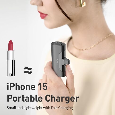 iWALK Portable Charger for iPhone 15 USB-C Small Power Bank 20W 4500mAh Fast Charging Battery Pack Compatible with iPhone 15/15 Plus/15 Pro/15 Pro Max, iPhone 16/16 Plus/16 Pro/16 Pro Max in Kuwait