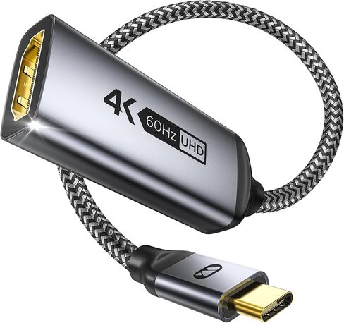 Warrky USB C to HDMI Adapter 4K, [Anti-Interference Gold-Plated Connector] Type C to HDMI Adapter, Thunderbolt 3/4 Compatible with Apple iPad Pro/Air, MacBook Pro/Air, iMac, Samsung Galaxy, Surface in Kuwait