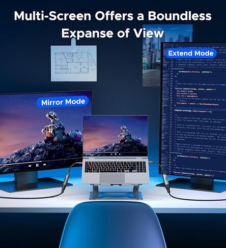 Warrky USB C to HDMI Adapter 4K, [Anti-Interference Gold-Plated Connector] Type C to HDMI Adapter, Thunderbolt 3/4 Compatible with Apple iPad Pro/Air, MacBook Pro/Air, iMac, Samsung Galaxy, Surface in Kuwait