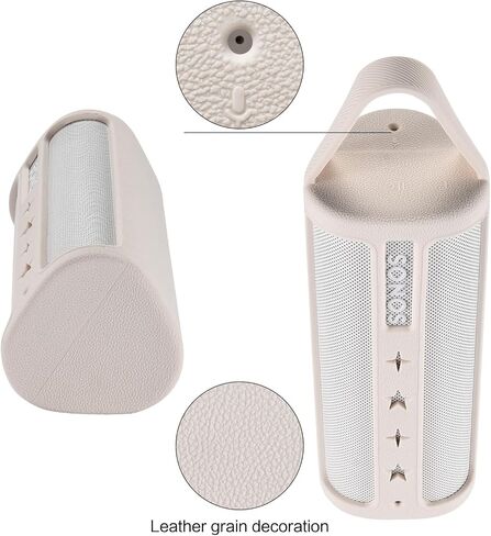 Silicone Protective Case for Sonos Roam 2 & Roam 1 - Universal Fit with Metal Carabiner Clip (Black) in Kuwait
