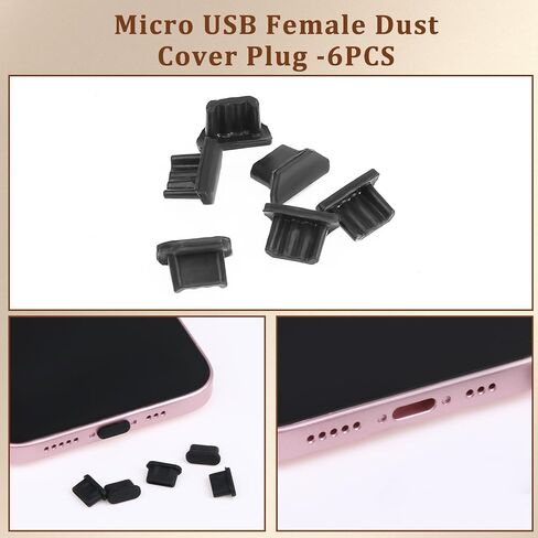 36 PCS USB Dust Cover Port Plugs 6 Types USB Cover Port Plug Caps USB Anti Dust Cover Plugs Silicone USB Cap Port Protector Dust Stopper for USB Type-C, Micro USB, USB A Female and Male Ports in Saudi Arabia