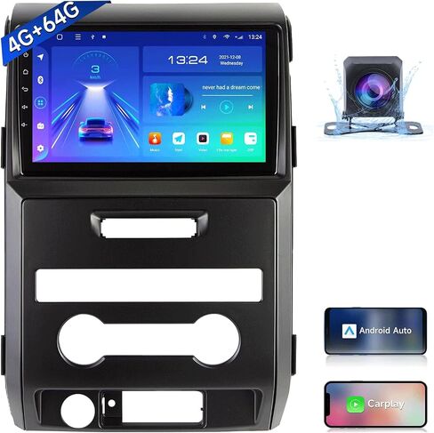 5G WiFi 8 Core 4+64G Android 13 Car Stereo Radio for F-ord F150 2009-2012 7Inch Touchscreen Autoradio Wireless Carplay Android Auto with HiFi Bluetooth FM AM SWC RDS Mirror Link GPS Navigation in Saudi Arabia