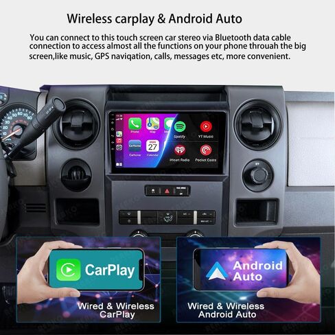 5G WiFi 8 Core 4+64G Android 13 Car Stereo Radio for F-ord F150 2009-2012 7Inch Touchscreen Autoradio Wireless Carplay Android Auto with HiFi Bluetooth FM AM SWC RDS Mirror Link GPS Navigation in Saudi Arabia