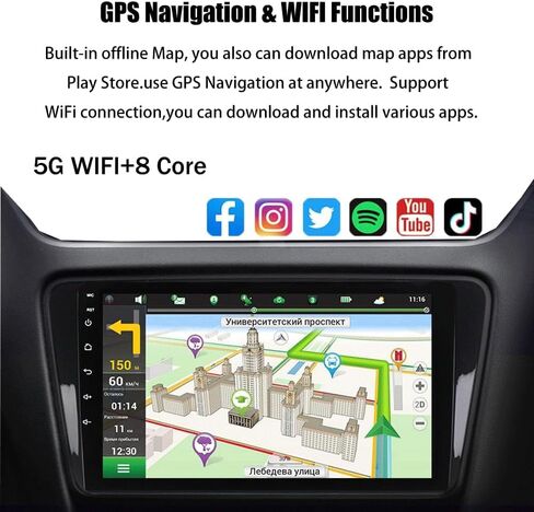 5G WiFi 8 Core 4+64G Android 13 Car Stereo Radio for F-ord F150 2009-2012 7Inch Touchscreen Autoradio Wireless Carplay Android Auto with HiFi Bluetooth FM AM SWC RDS Mirror Link GPS Navigation in Saudi Arabia