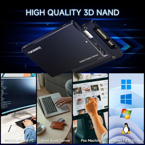 fanxiang 1TB SATA SSD 2.5'' SSD SATA III 6 Gb/s Internal Solid State Drive Up to 560 MB/s 3D NAND SLC Cache for Laptop and PC Desktop Performance Boost 7mm(0.28″) S101Q in Kuwait