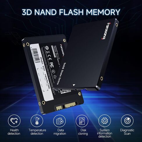 fanxiang 1TB SATA SSD 2.5'' SSD SATA III 6 Gb/s Internal Solid State Drive Up to 560 MB/s 3D NAND SLC Cache for Laptop and PC Desktop Performance Boost 7mm(0.28″) S101Q in Kuwait