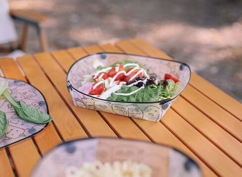 Portable Camping Tableware Set of 6 Pieces, Folding Plate, Bowl, Water Cup, Easy-Clean, Ultra-Light, Heat-Resistant,Collapsible, Food-Grade Material, for Outdoor Picnics (2) in Saudi Arabia