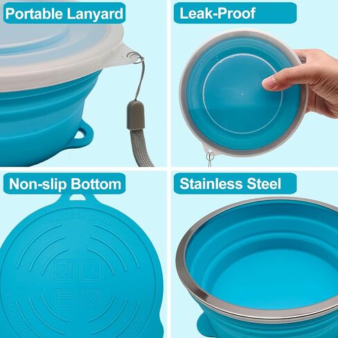 Mess Kit for Camping Silicone Collapsible Bowl and Stainless Steel Spoon for Backpacking Outdoor Hiking Traveling and Picnic in Saudi Arabia