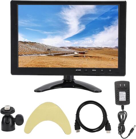 VBESTLIFE 10.1 Inch HD LCD Monitor with VGA HDMI BNC AV USB Input, 1280x800 16:10 HD Color Screen Security Monitor with Speaker, for PC CCTV Security (US Plug) in Saudi Arabia