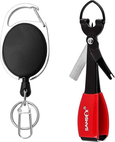 SAMSFX Fishing Knot Tying Tool, Multifunctional Fly Fishing Nippers with Retractor, Fishing Line Knot Tyer, Fast Tie Nail Knots, Tackle Box Accessory in Saudi Arabia