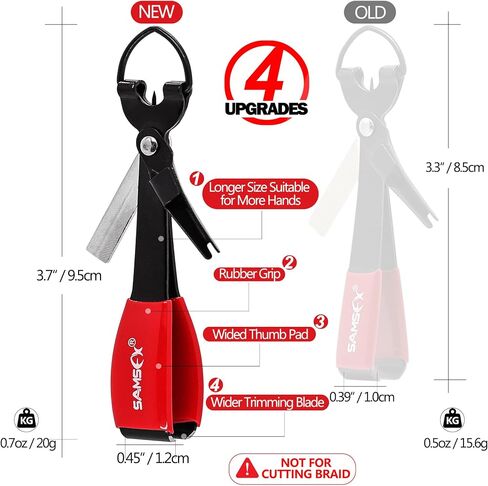 SAMSFX Fishing Knot Tying Tool, Multifunctional Fly Fishing Nippers with Retractor, Fishing Line Knot Tyer, Fast Tie Nail Knots, Tackle Box Accessory in Saudi Arabia