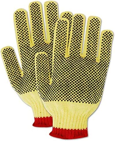 MAGID CutMaster C93KVPR ANSI Cut Level A3 PVC Dotted Gloves, 12 Pairs, PVC Coated, Size 7/S, Yellow in Saudi Arabia