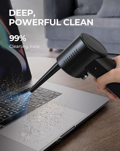Koonie Cordless Air Duster, Battery Operated Computer Cleaning Duster, Portable Replaces Compressed Air Cans, 8000mAh 10W Fast Charging Air Blower, No Gas for Computer Keyboard, Car, Pet House in Saudi Arabia