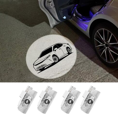 4 Pack LED Car Door Projector Courtesy Lights Ghost Shadow Welcome Lamp Accessories Compatible with Toyota 4Runner 2010-2022 2023 2024 2025 Accessories in Saudi Arabia