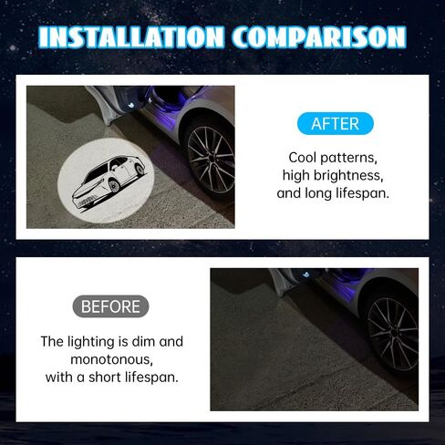 4 Pack LED Car Door Projector Courtesy Lights Ghost Shadow Welcome Lamp Accessories Compatible with Toyota 4Runner 2010-2022 2023 2024 2025 Accessories in Saudi Arabia