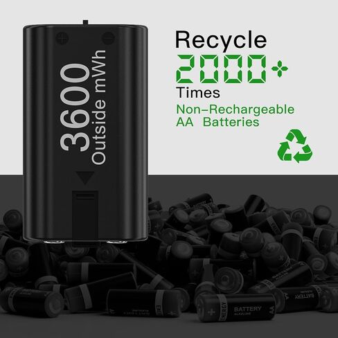 4 Pack Rechargeable Xbox Controller Batteries with Charging Station,Charger Dock with 4 x 3600mWh NiMH Battery for Xbox One/Xbox Series X|S,Xbox One S/X/Elite Controllers in Saudi Arabia