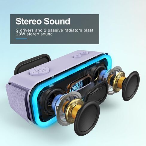 DOSS SoundBox Pro Bluetooth Speaker, 20W Stereo Sound, Active Extra Bass in Saudi Arabia