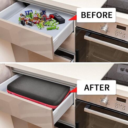Battery Organizer Case, Batteries Storage Holder Container with Tester Checker. Garage Organization Box for AA AAA 9V C D Lithium 3V LR44 CR2016 CR1632 CR2032 CR2025 (Not Includes Battery Pack) -Black in Saudi Arabia