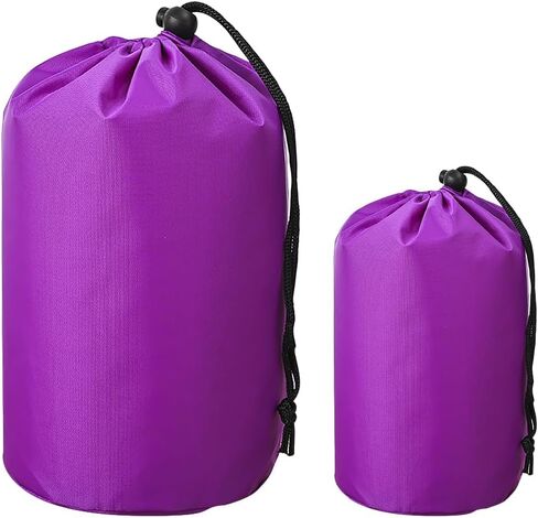 2 Pcs Waterproof Outdoor Storage Sacks Hiking Dry Bags Sleeping Bag Compression Sacks Water Sports Bags Water Resistant Stuff Sacks Travel Clothes Packing Bags Purple in Saudi Arabia