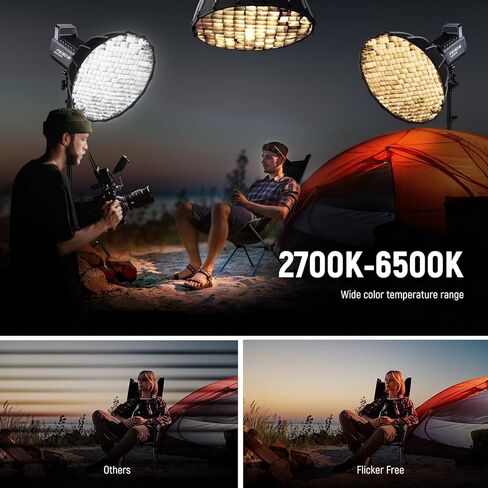 NEEWER 130W RGB LED Video Light APP/2.4G Control 17 تأثيرات، 2500-7500K 19800lux/1m COB إخراج الإضاءة المستمر مع CRI97/TLCI98 4 منحنيات يعتم، Bowens Mount Light Spotlight لتصوير الاستوديو، FS150C in Saudi Arabia