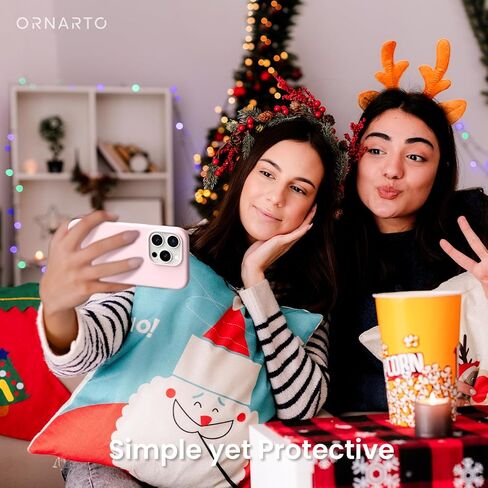 ORNARTO متوافق مع حافظة iPhone 15 Pro Max مقاس 6.7 بوصة، حافظة هاتف واقية من السيليكون السائل النحيف 3 طبقات من مطاط الجل الناعم المقاوم للصدمات مع بطانة من الألياف الدقيقة المضادة للخدش - وردي الطباشير in Saudi Arabia
