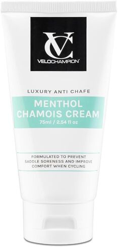 VeloChampion Luxury Chamois Cream for Cyclists, Runners and more | Vegan Anti-Chafing Cream for Men and Women | Reduces Saddle Sores and Friction (2.5 Fl Oz) in Kuwait