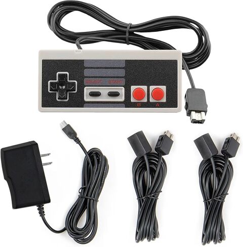 TheKidMall Accessory Bundle Compatible with Nintendo NES Classic Edition | Includes 1 Gaming Controller, 1 Power Supply and 2 Long Extension Cords for NES Classic Mini Console(NES System Not Included) in Saudi Arabia