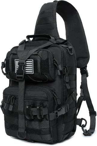 حقيبة ظهر تكتيكية بحمالة كتف عسكرية روفر بحمالة كتف EDC Molle Assault Range حقيبة كروس على الصدر (أسود) in Kuwait