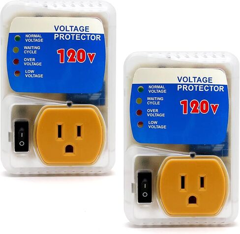 [ETL Listed] BSEED Surge Protector, Surge Protector Outlet for Home Appliances, Power Surge Protector Suit for Refrigerator, TV, Computer and Freezer, Adjustable Voltage Regulator, 120V,1800W, 2 Pack in Kuwait