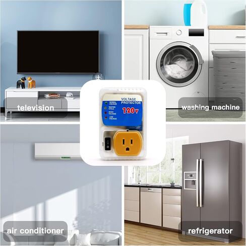 [ETL Listed] BSEED Surge Protector, Surge Protector Outlet for Home Appliances, Power Surge Protector Suit for Refrigerator, TV, Computer and Freezer, Adjustable Voltage Regulator, 120V,1800W, 2 Pack in Kuwait
