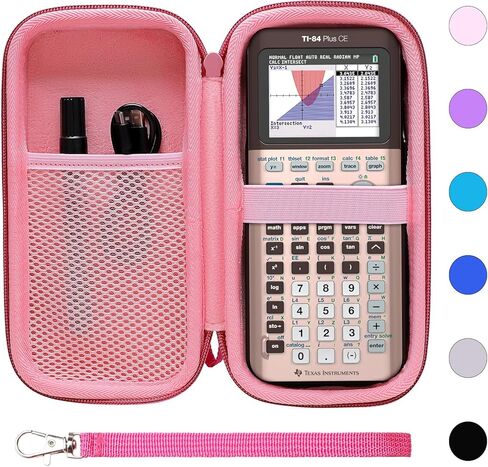 Calculator Case Compatible with Texas Instruments TI-84 Plus CE/TI-84 Plus/TI-Nspire CX II CAS/TI-Nspire CX II/TI-83 Plus/TI-89 Titanium/TI-85/TI-89 Color Graphing Calculator by XANAD (Pink) in Kuwait