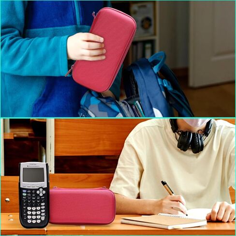 Calculator Case Compatible with Texas Instruments TI-84 Plus CE/TI-84 Plus/TI-Nspire CX II CAS/TI-Nspire CX II/TI-83 Plus/TI-89 Titanium/TI-85/TI-89 Color Graphing Calculator by XANAD (Pink) in Kuwait
