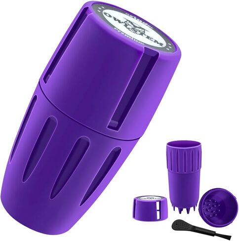 مطحنة، 2 في 1، تصميم للطحن والتخزين، مناسبة للاستخدام المنزلي والخارجي والمطبخ (أسود) in Kuwait