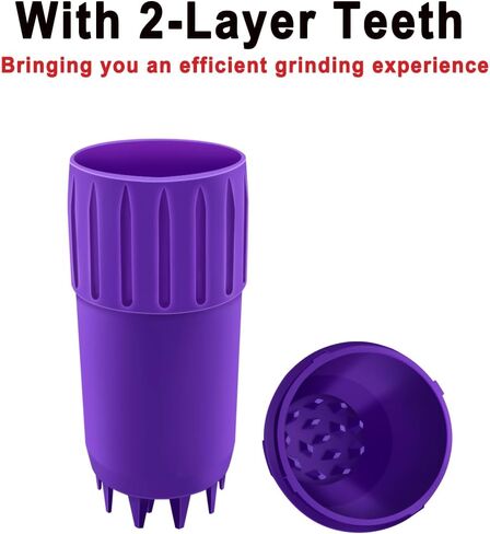 مطحنة، 2 في 1، تصميم للطحن والتخزين، مناسبة للاستخدام المنزلي والخارجي والمطبخ (أسود) in Kuwait