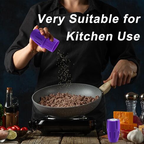 مطحنة، 2 في 1، تصميم للطحن والتخزين، مناسبة للاستخدام المنزلي والخارجي والمطبخ (أسود) in Kuwait