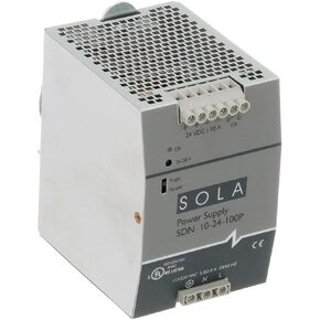 Sola/Hevi-Duty SDN10-24-100P DC Power Supply, 24 VDC, 10 Amp, 47-63 Hz