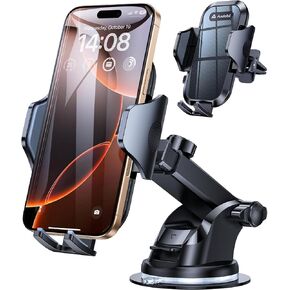 andobil Car Phone Holder [Ultra Stable] Car Phone Mount [Big Phones Friendly] Phone Holders for Your Car Dashboard Windshield Vent, Cell Phone Car Mount for iPhone 16 Pro Max 15 14 13 Samsung S24 S23