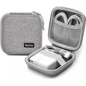Charger Case for MacBook, Small Charger Organizer, Portable Pouch Travel Storage for Laptop Accessories, Waterproof for Magic Mouse, Power Bank,Charging Cords(Black-Oxford)