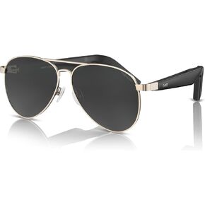 Smart Sunglasses, Round Polarized Lens Bluetooth Glasses for Men/Women with Speaker, Music Glasses Audio (GD02-C7)