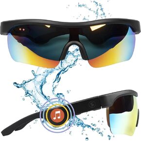Bluetooth Glasses For Men Women - Bonus Clear Lens - Audio Glasses With Bluetooth Speaker - UV Filter Water Resistance - Bluetooth Sunglasses Men Women - Lentes Con Bluetooth Para Hombre