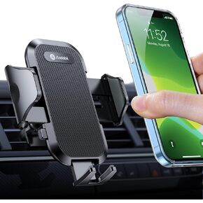 andobil 2024 Upgraded Car Phone Holder Mount for Vent, Military Sturdy Metal Clip Air Vent Phone Holder for Your Car Easy Used Cell Phone Car Mount for iPhone 16 15 14 13 12 Pro Max Samsung S24 S23