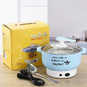 Electric Pot for Cooking,Electric Hot Pot,1.8L 400 to 800W Electric Pot,Stainless Steel Inner Wall 2 Modes Overheating Protection Mini Electric Cooker for Office, Dormitory(red), electric hot pot