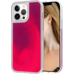 Losin Fluorescent Case Compatible with iPhone 15 Pro Quicksand Case Liquid Glow Sand Phone Case Luxury Glow in The Darkness Noctiluncent Liquid Luminous Sand Fashion Luxury Cover for Women and Men