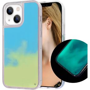 Losin Fluorescent Case Compatible with iPhone 15 Plus Quicksand Case Liquid Glow Sand Phone Case Luxury Glow in The Darkness Noctiluncent Liquid Luminous Sand Fashion Luxury Cover for Women and Men