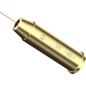 Red Dot Laser Boresighter, Bore Sight Lase for .38 Caliber,Laser Boresighter with 2 Sets of Batteries for Hunting