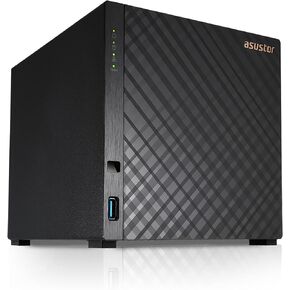 Asustor Drivestor 4 AS1104T - 4 Bay NAS, 1.4GHz Quad Core, Single 2.5GbE Port, 1GB RAM DDR4, Network Attached Storage, Personal Private Cloud (Diskless)