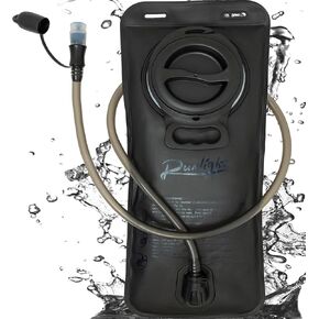 Hydration Bladder,2 Liter Water Bladder for Hiking Backpack Leak-Proof Water Reservoir BPA Free Hydration Bag for Biking Running Camping Black